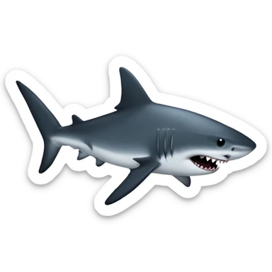 Shark with autism goth sticker