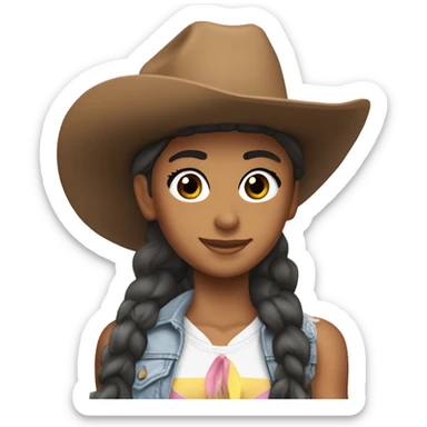 ariana grande's chill mode mixed with texas cowboy charm sticker