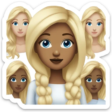 Blonde girl with blue eyes spa day sticker