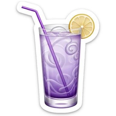 Cocktail light purple with high glass sticker