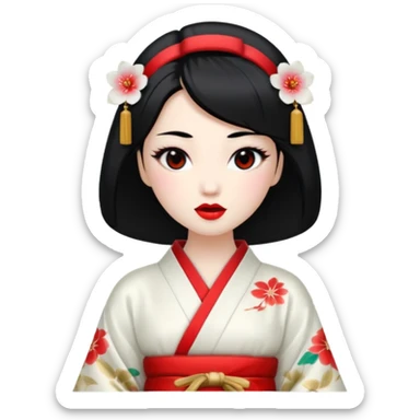 geisha singing sticker
