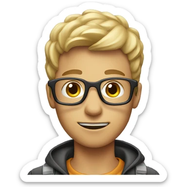 Young Man with camera  sticker