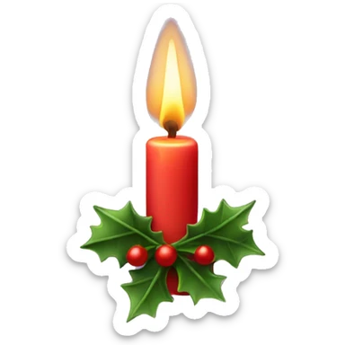 christmas candle sticker