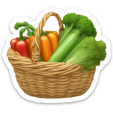 Basket with vegetables  sticker