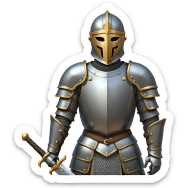 Headless Knight with Sword close up sticker