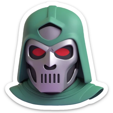 doctor doom metal mask sticker