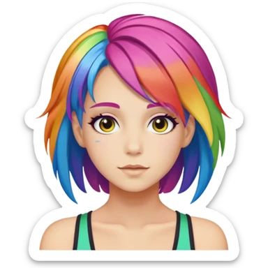 rainbow mika sticker