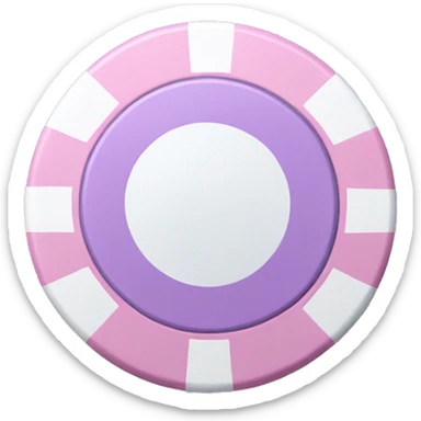 Pastel purple and pastel pink poker chip sticker