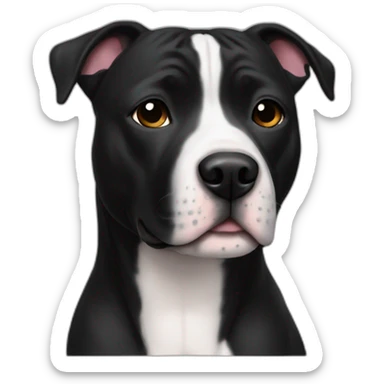 Staffy black sticker