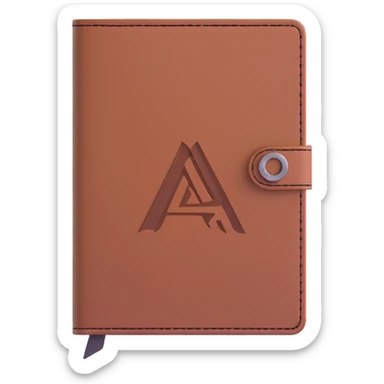 leather journal with MAKAR logo on cover sticker
