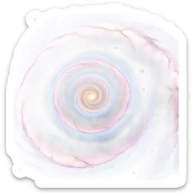  Cinematic Realistic Galaxy – A vast, sweeping view of a majestic spiral galaxy, with glowing arms of stars, dust, and gas stretching into infinity. Vibrant hues of pink, blue, and gold swirl together, capturing the grand scale and breathtaking beauty of the universe. sticker