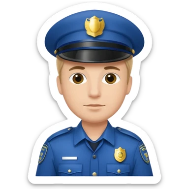 give the policeman british police uniform sticker