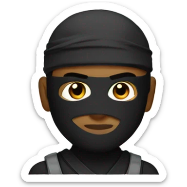 ninja with a low taper fade sticker