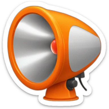 emergency siren color orange sticker