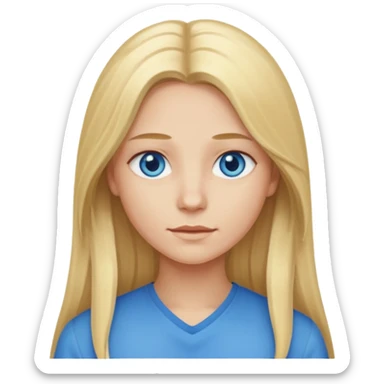 Use first image with blonde hair but make it longer  sticker