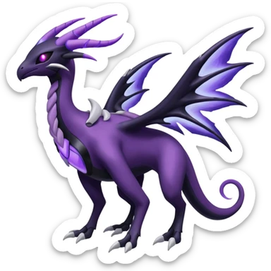 Lunala-Darkrai-Palkia-Fakémon-hybrid-creature (full body)  sticker