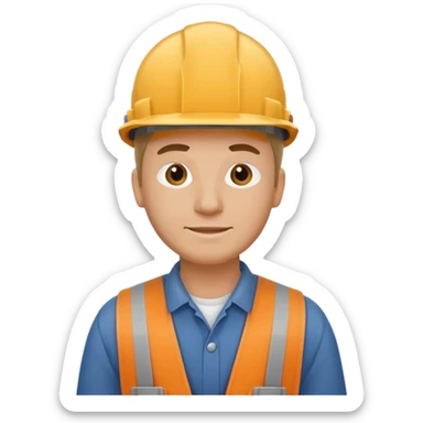 factory worker man  sticker