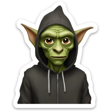 goblin wearing rick owens fit sticker