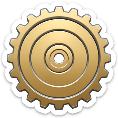  gear emoji modern professional design for business presentation sticker