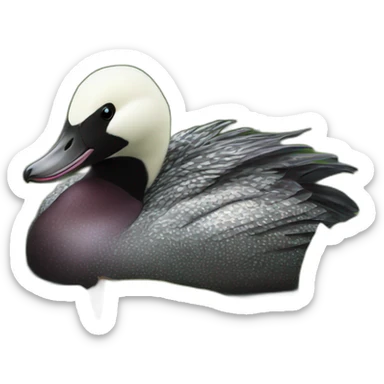 baby minnesota loon nestled in Cypripedium reginae sticker