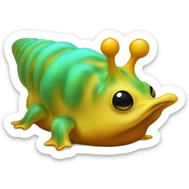 Sea slug on cardinal bird sticker