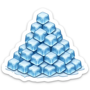 Crushed ice on a pile, really small peaces sticker