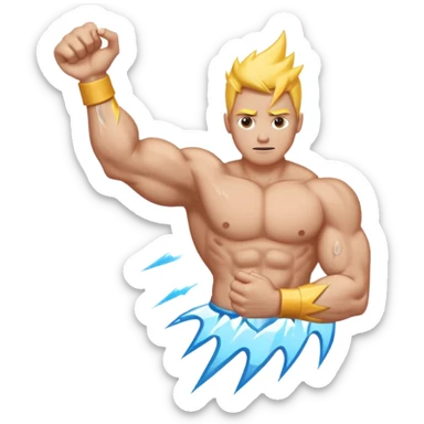 Small icons: 💪 for protein, ⚡ for carbs, 💧 for hydration sticker