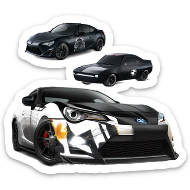 Darth Vader and First Order Jet Trooper themed Scion FR-S  sticker