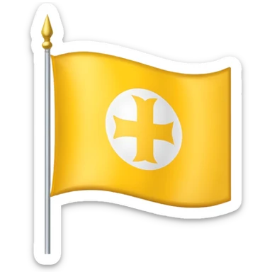 flag yellow white yellow mystical symbol sticker
