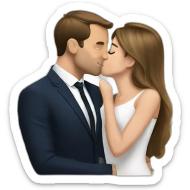 Macron kiss sticker