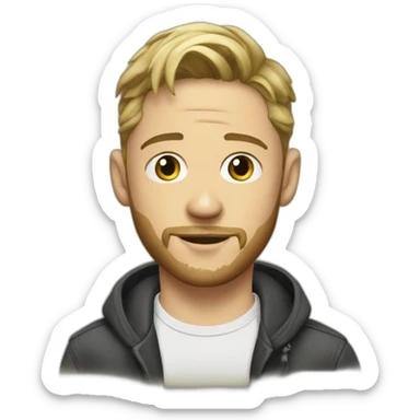 a young  blonde tom hardy sticker