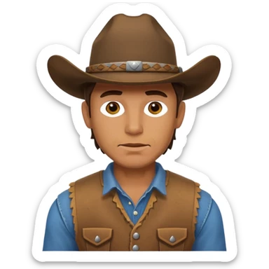 hatless cowboy sticker