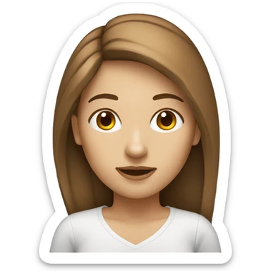 Graphiste UI designer woman, White skin hair brown  sticker