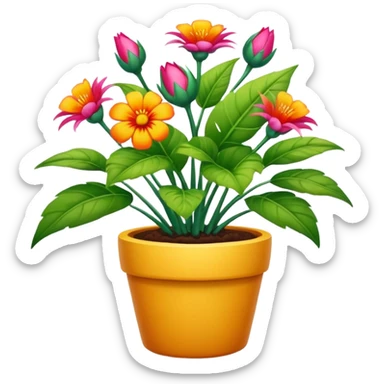 Plantas con flores casi realistas sticker