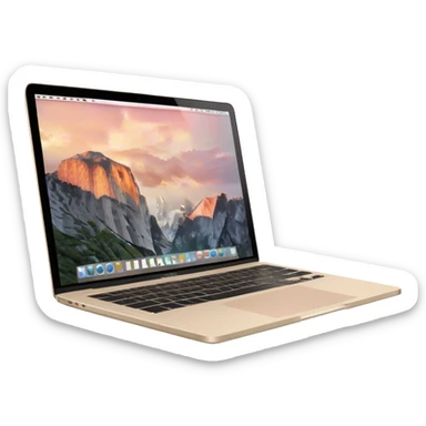 
light beige open macbook sideways sticker