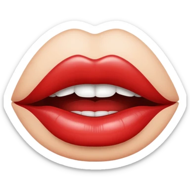 make a lip emoji like this 💋 but make it black sticker