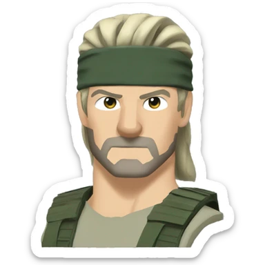 Solid snake from metal gear solid sticker