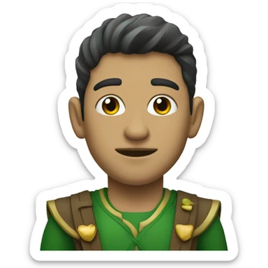 cirujano con bata verde sticker