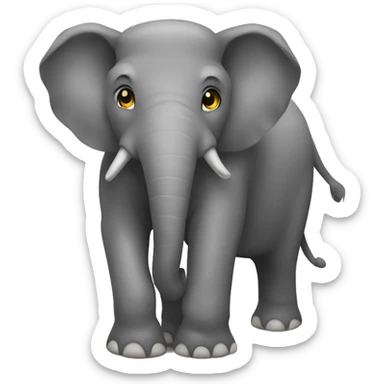 Genera el emoji de un elefante y otro emoji igual pero con una diferencia difícil de notar sticker
