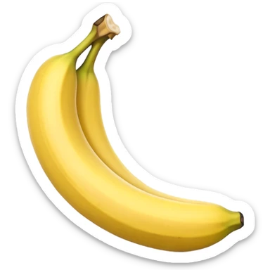 Skin removed Banana  sticker