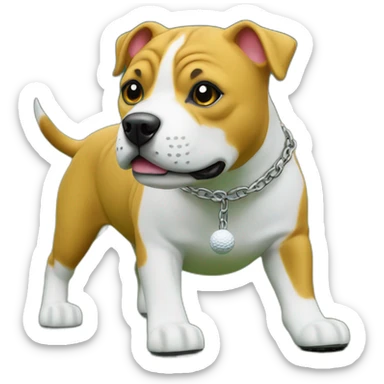Staffy golf chains sticker
