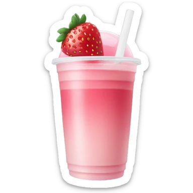 Bubbletea strawberry sticker