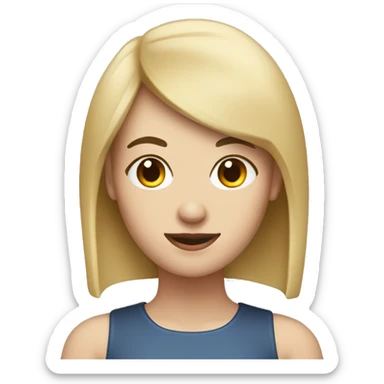 female with fair skin, dark bob and a fringe is baking sticker