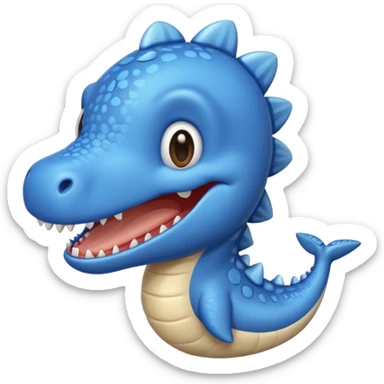 As un emoji de el dinosaurios ANQUILOSAURIO de perfil en color azul que sea bebe y tenga un efecto mas animado que sea mas animado y sin tantos picos pero que sea ANQUILOSAURIO  sticker