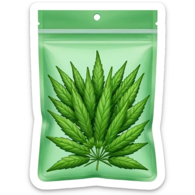 weed bud pack zip transparent sticker