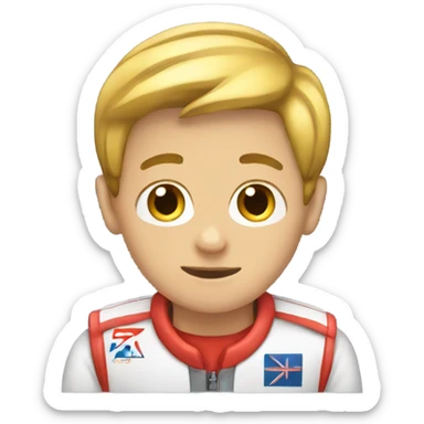 A boy karting  sticker