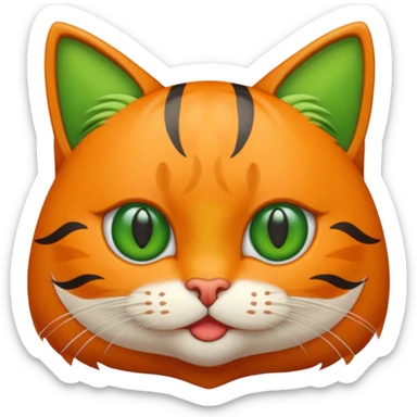 Crie emojis de gato fêmea laranja sticker