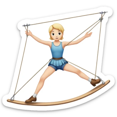 person balancing on tightrope
 sticker
