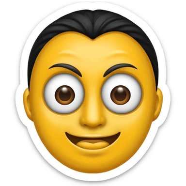 Um emoji gotico com a máscara de espinhos d sticker