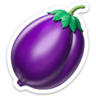 jeff koons inflatable eggplant pinata sticker